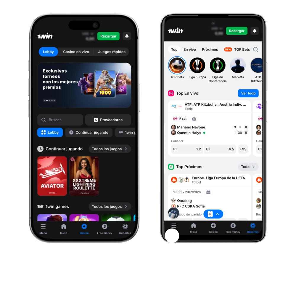 Descarga gratis la aplicación 1win para Android e iOS.