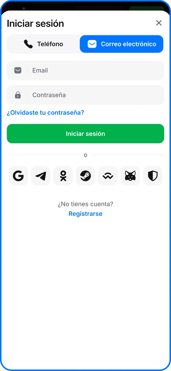 Abre la aplicación 1win en tu pantalla de inicio e inicia sesión.