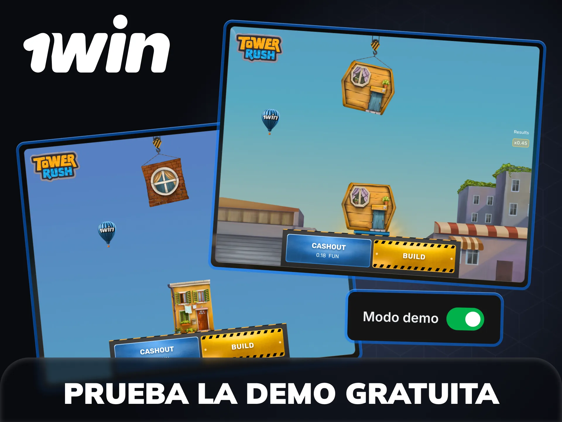 Comienza a jugar al juego 1win Tower Rush con el modo demo.
