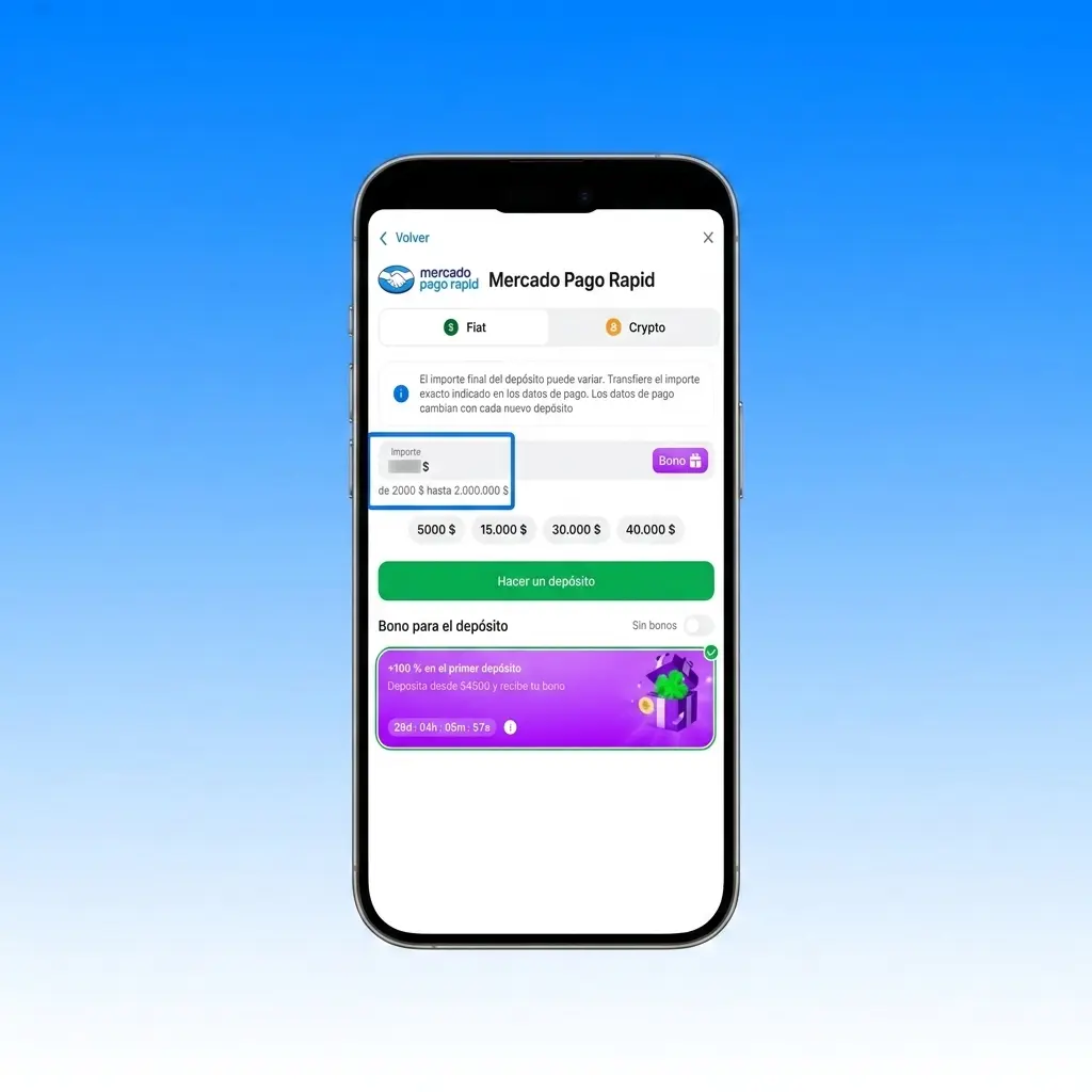 Guía paso a paso para depositar en 1win desde Argentina con Mercado Pago, AstroPay o criptomonedas